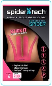 Купить преднарезанный кинзио тейп Spider Tech для спиный - розовый