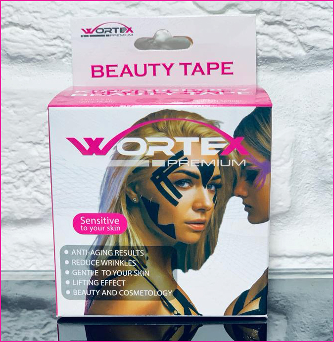 Кинезио тейп для лица Wortex Beauty Tape 5см*5м - производства Япония